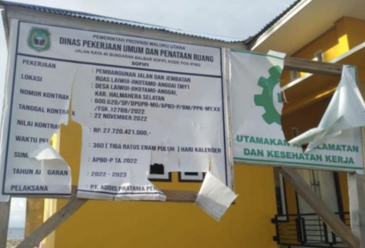 Mangkrak, Kejati Maluku Utara Diminta Usut Proyek Jalan Laiwui-Jikotamo- Anggai