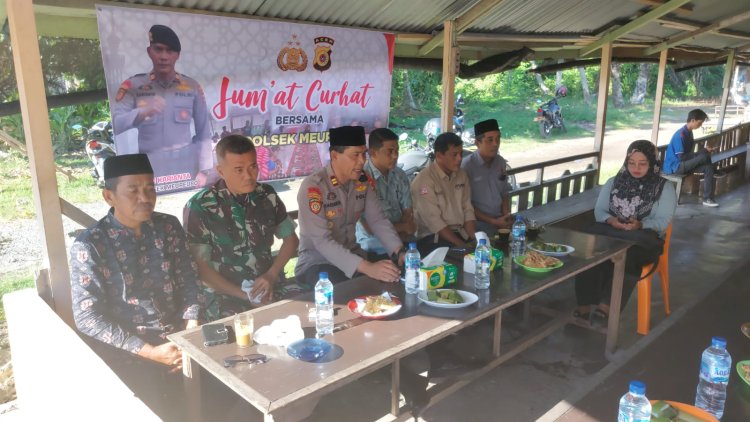Cipkon Pemilu Damai 2024, Kapolsek Meureubo Gelar Jum’at Curhat