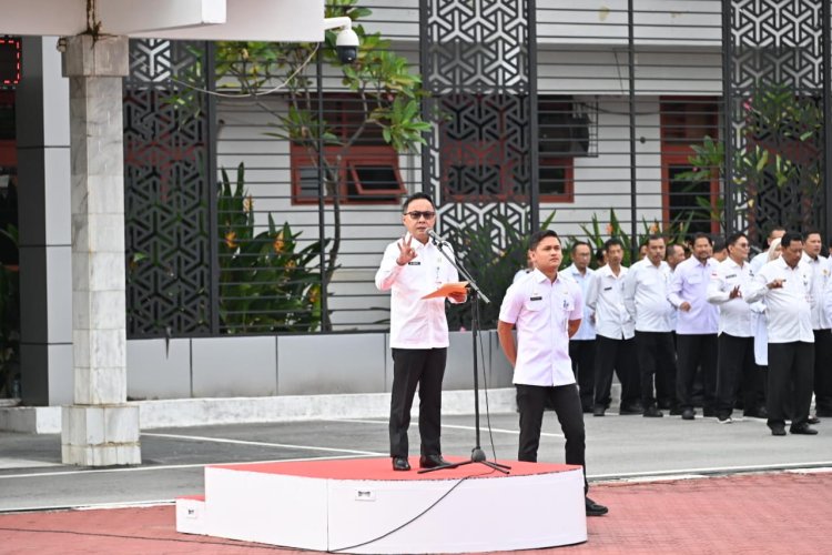 Pasca Libur Idul Fitri dan Cuti Bersama, Bupati Pimpin Apel Gabungan Bersama di Lingkup Pemkab Bengkalis