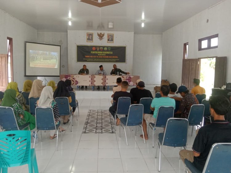 Melalui Program TMMD ke-125, Kodim 0321 Rokan Hilir Lakukan Penyuluhan Pencegahan Karhutla